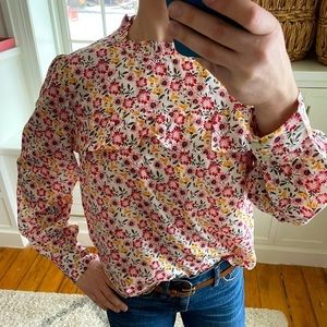 Loft floral ruffle blouse.